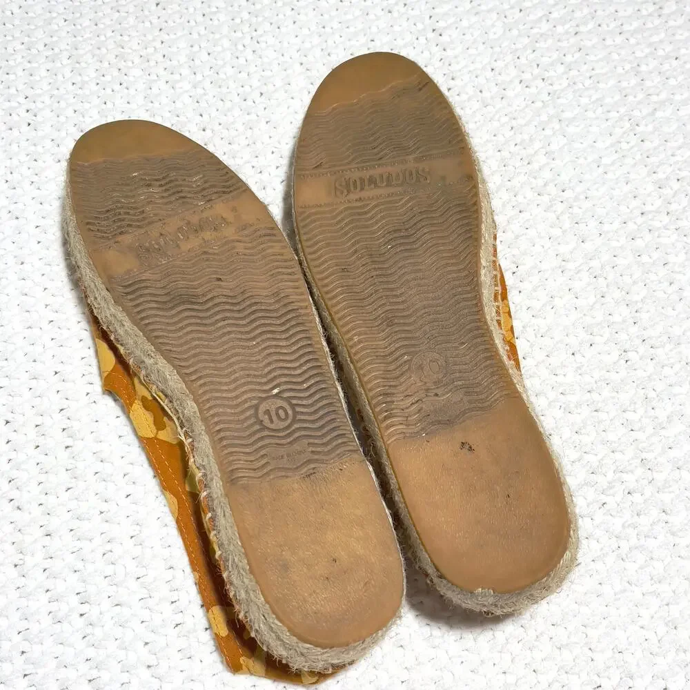 WREN X SOLUDOS Batik Medallion Platform Espadrille Canvas Boho Orange SZ 10